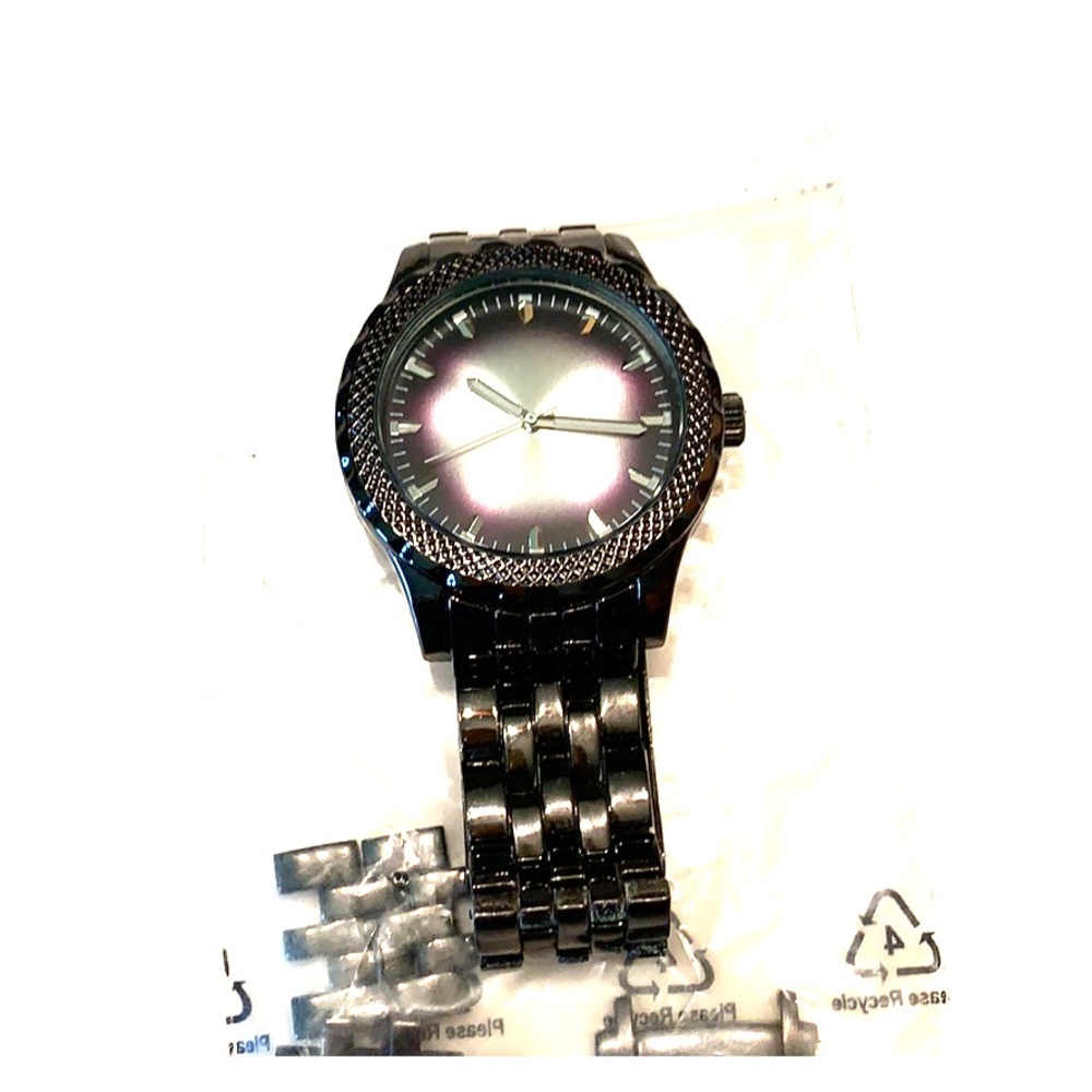 Gun metal grey and black watch